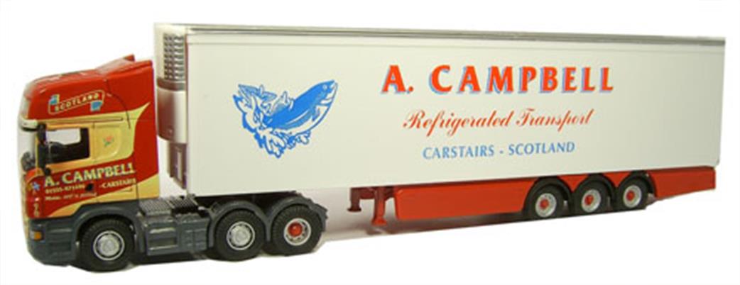 Oxford Diecast 1/76 SCA02FR Scania R Topline Fridge A Campbell Truck Model