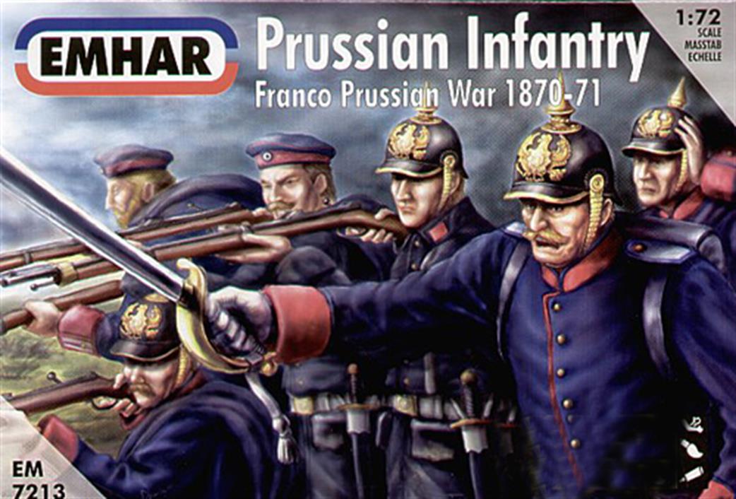 Emhar 1/72 EM7213 Prussian Infantry Franco Prussian War 1870-71 Plastic Figures