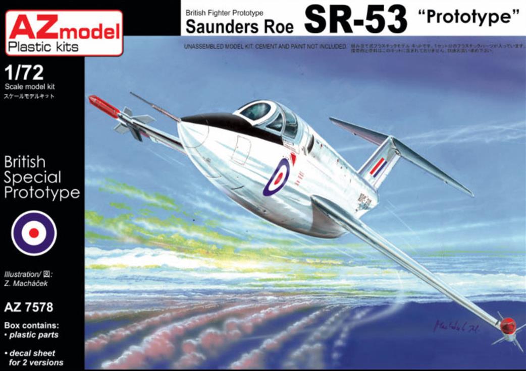AZ Model 1/72 AZ7578 Saunders Roe SR-53 British Fighter Prototype Kit