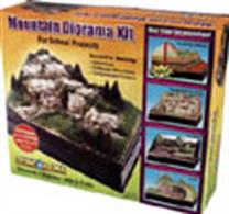 Mountain Diorama Kit Use this kit to create mountains or hills on your project. It includes everything you need to build an erupting volcano (volcano tube and recipe included)! Use it for wind and water erosion examples, caves with limestone formations, cliffs, canyons, craters, dormant or active volcanoes and more. 