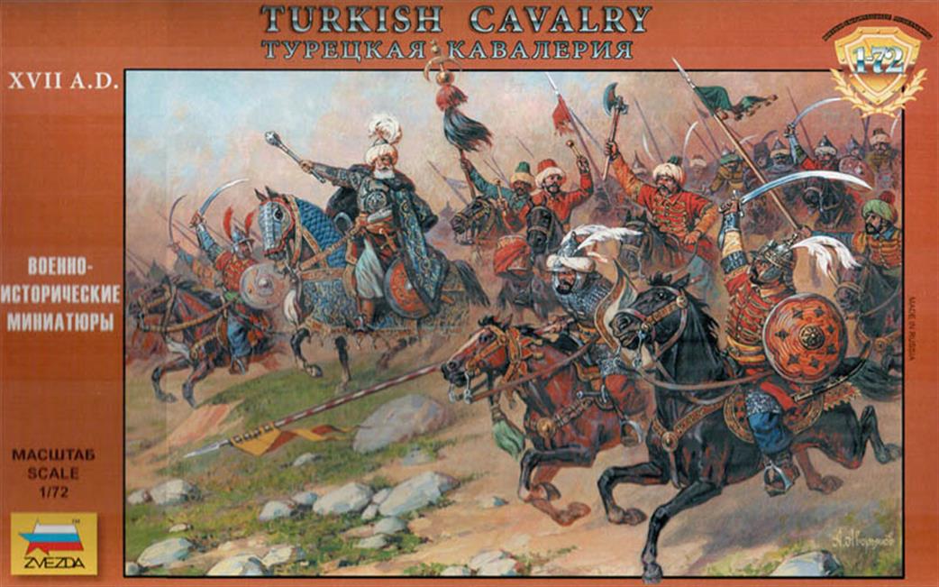 Zvezda 1/72 8054 Turkish Cavalry Unpainted Plastic Figures