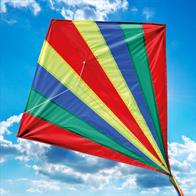 Rainbow colours feature strongly on this Shadow single line kite - easy to flyEasy to fly and ideal for beginners. Great value and easy to flySize 76 x 79cms, material spinnaker, frame fibreglass, assembly time 1(mins), twine strength 10(kg), wind range 4-16(mph)Age 4 years up