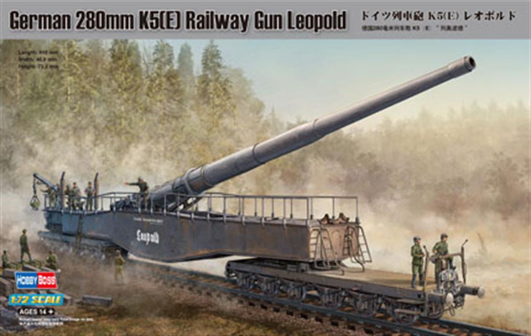 Hobbyboss 1/72 82903 German 280mm K5E Leopold Railway Gun Kit