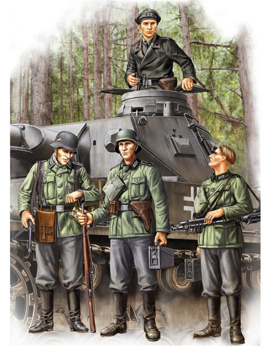 Hobbyboss 1/35 84413 German Infantry Set Vol 1 4 Unpainted ready To Assemble Figures