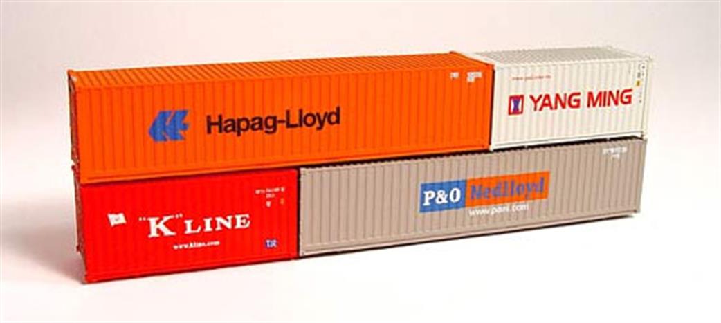 Graham Farish N 379-325 20 & 40ft Containers K Line/Yang Ming/P&O Nedlloyd/Hapang-Lloyd