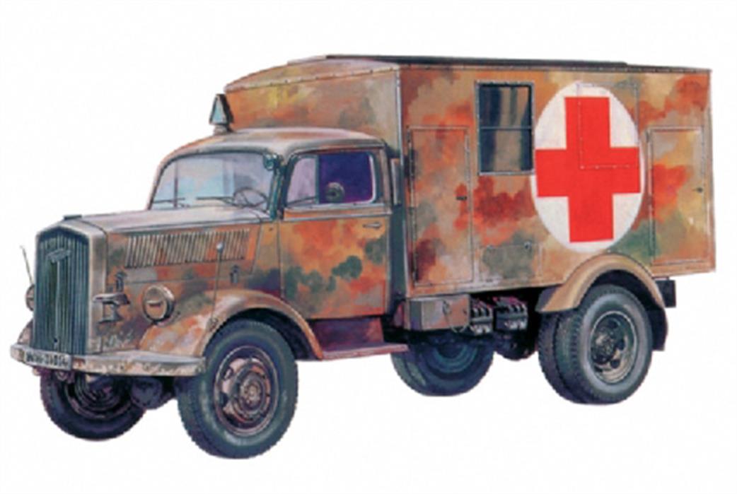 Italeri 1/72 7055 German Kfz.305 WW2 Ambulance Kit