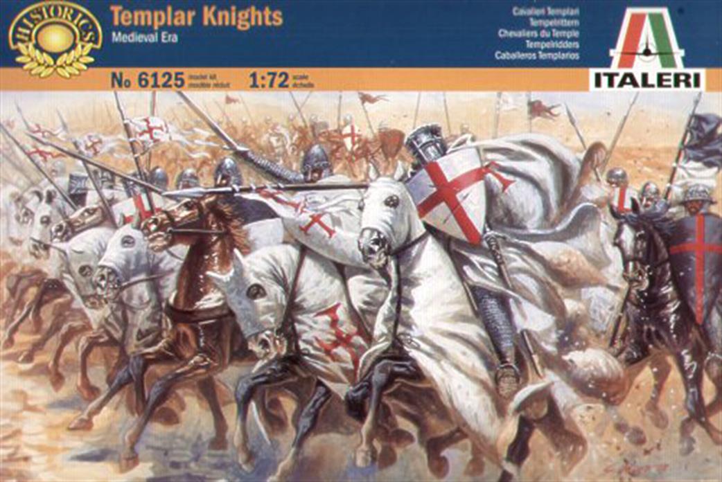 Italeri 1/72 6125 Templar Knights Plastic Figure Set (Medieval Era)