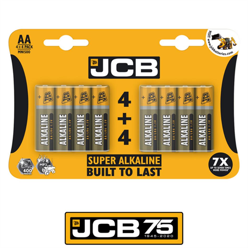 Expo  S6588 21075 JCB Pack of 8 AA Alkaline Batteries