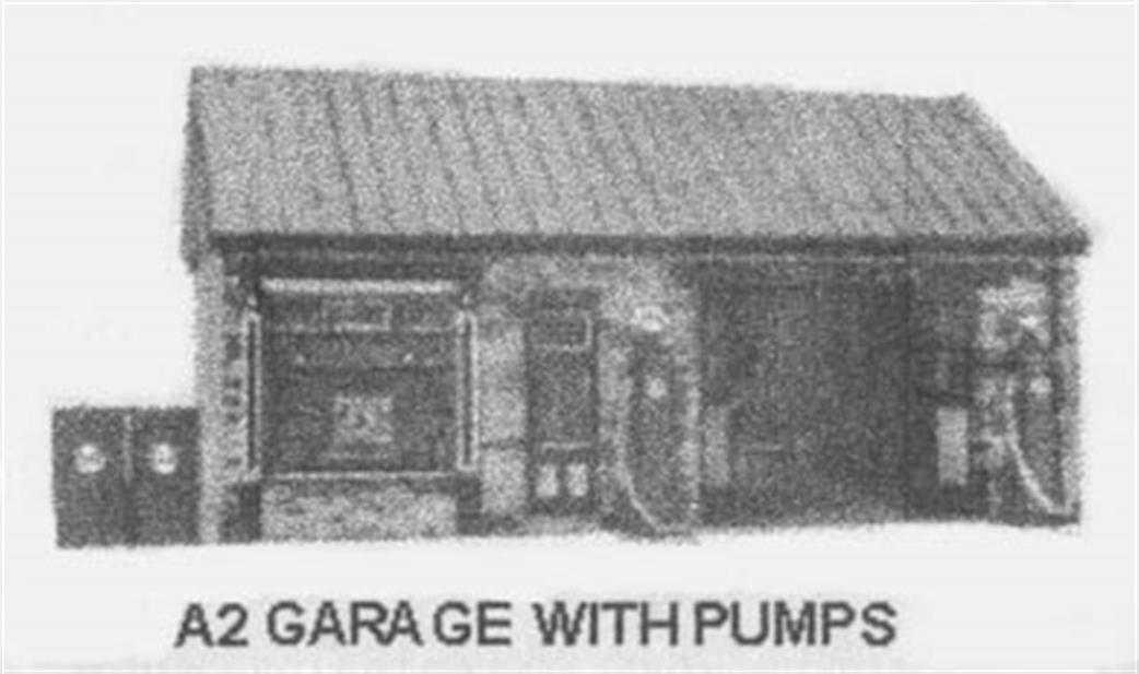 Bilteezi OO 4A2 Garage With Pumps Printed Card Kit