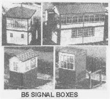 Card model kit to constructÂ up to fourÂ signal boxes with parts to allow different sizes and styles of box to be built, includingÂ two styles of small ground frame 'huts'.