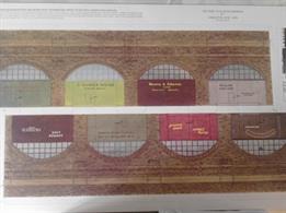 Card model kit to construct a length of viaduct with the arches let out as lockup garages and business units.