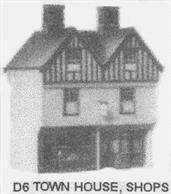 Card model kit to construct a country town house with frontage suitabel for a shop, bank or post office.