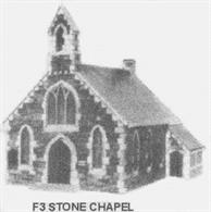 Card model kit to construct a stone built chapel, typical of the small chapels built in many industrial towns during the Victorian era.