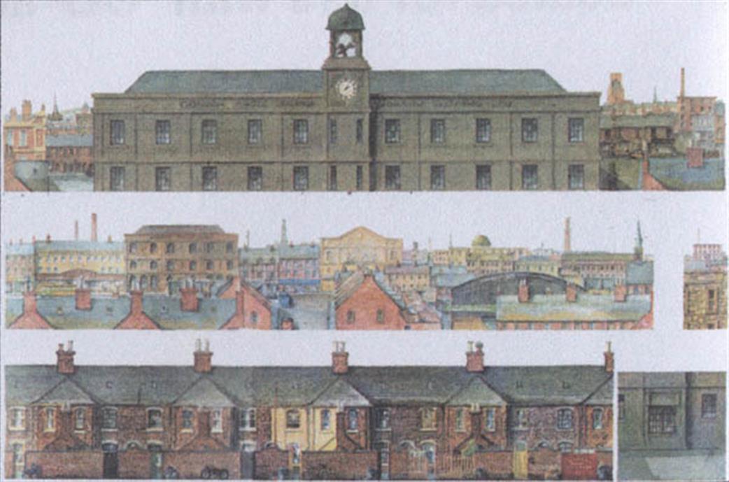 Townscene OO BS3 Town Roofscape Palace Cinema
