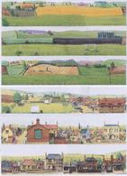 A sheet of countryside and country village background scenery.6 sections, total length 2.14m/84in, maximum height 70mm/3in.