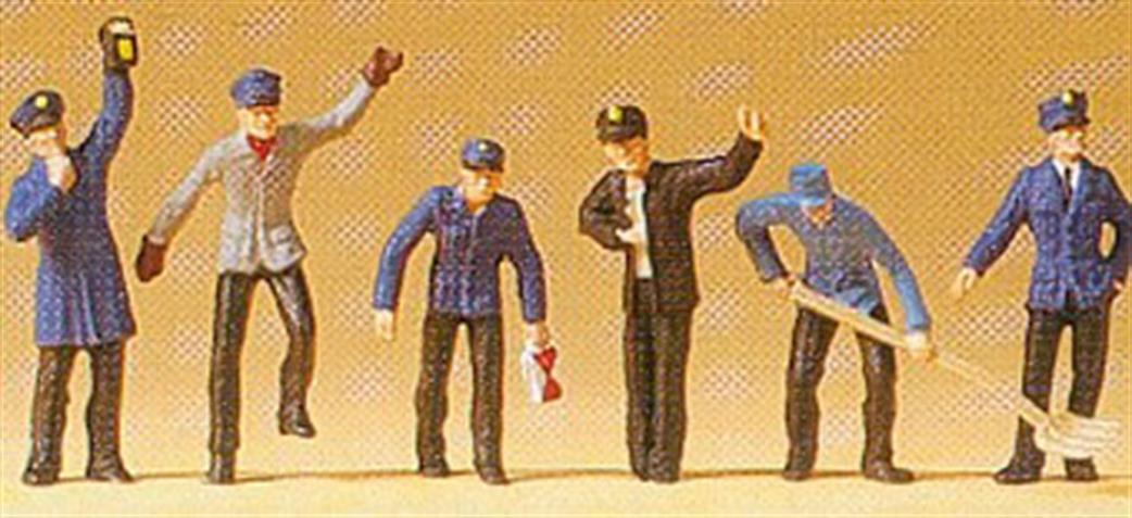 Preiser 14013 Railway Yard Workers  Pack of 6 Figures 1/87
