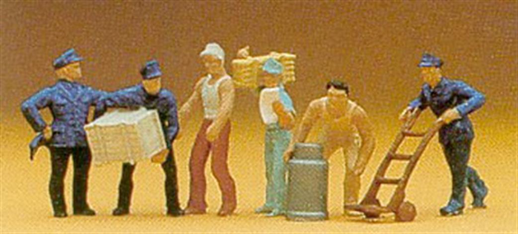 Preiser 1/87 14016 Delivery Men & Loads Pack of 6 Figures