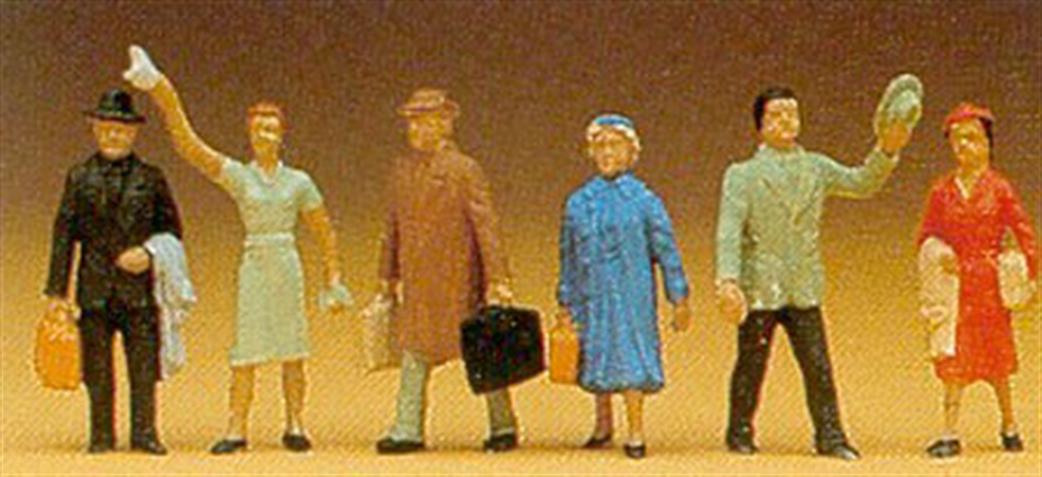 Preiser 1/87 14020 Passengers Pack of 6 Figures