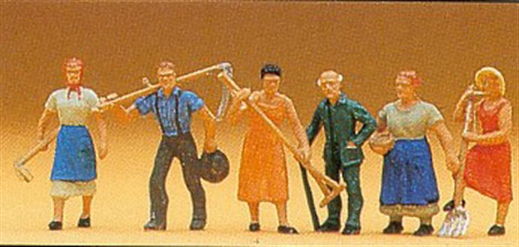 Preiser 1/87 14040 Farm Workers Pack of 6 Figures