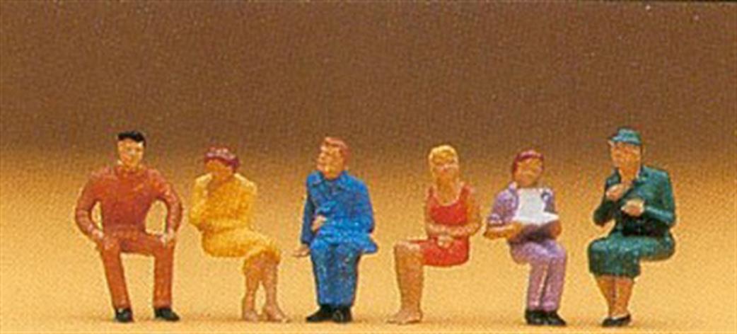 Preiser 1/87 14095 Seated People Piece Figure Set