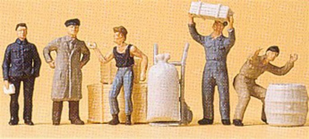 Preiser 1/87 14147 Workers  At the Good Shed Pack of 6 Figures