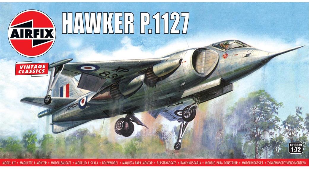 Airfix 1/72 A01033V Hawker P.1127 Vintage Classic Kit