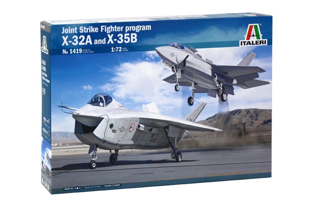 Italeri 1/72 1419 X-32 & X-35B Joint Strike Fighter Program Twin Kit Pack