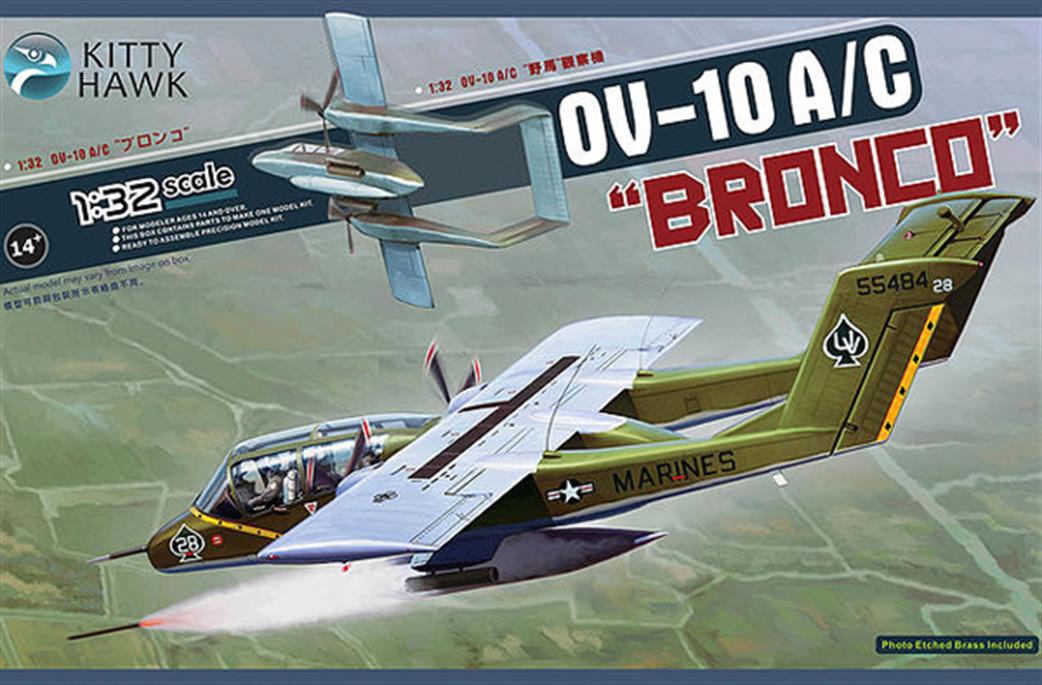 Kitty Hawk 1/32 32004 Rockwell OV-10 A/C Bronco Aircraft Kit