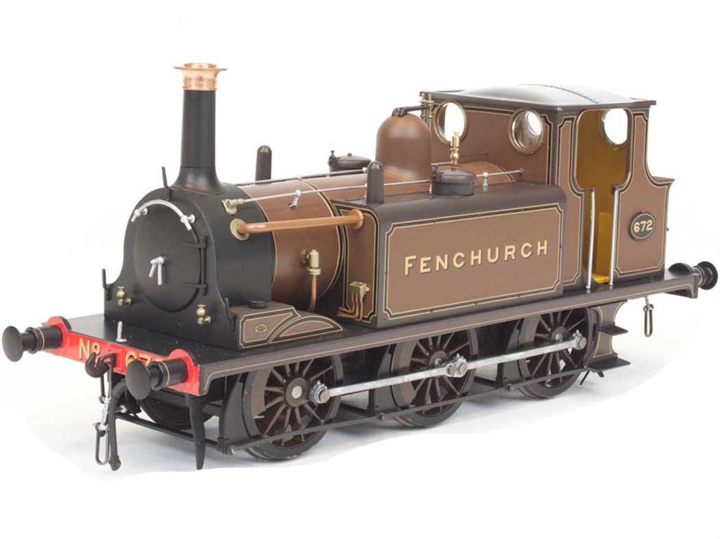 Dapol O Gauge 7S-010-016 Terrier A1 Class 0-6-0T LBSCR Marsh Umber Brown 672 Fenchurch (Preserved)