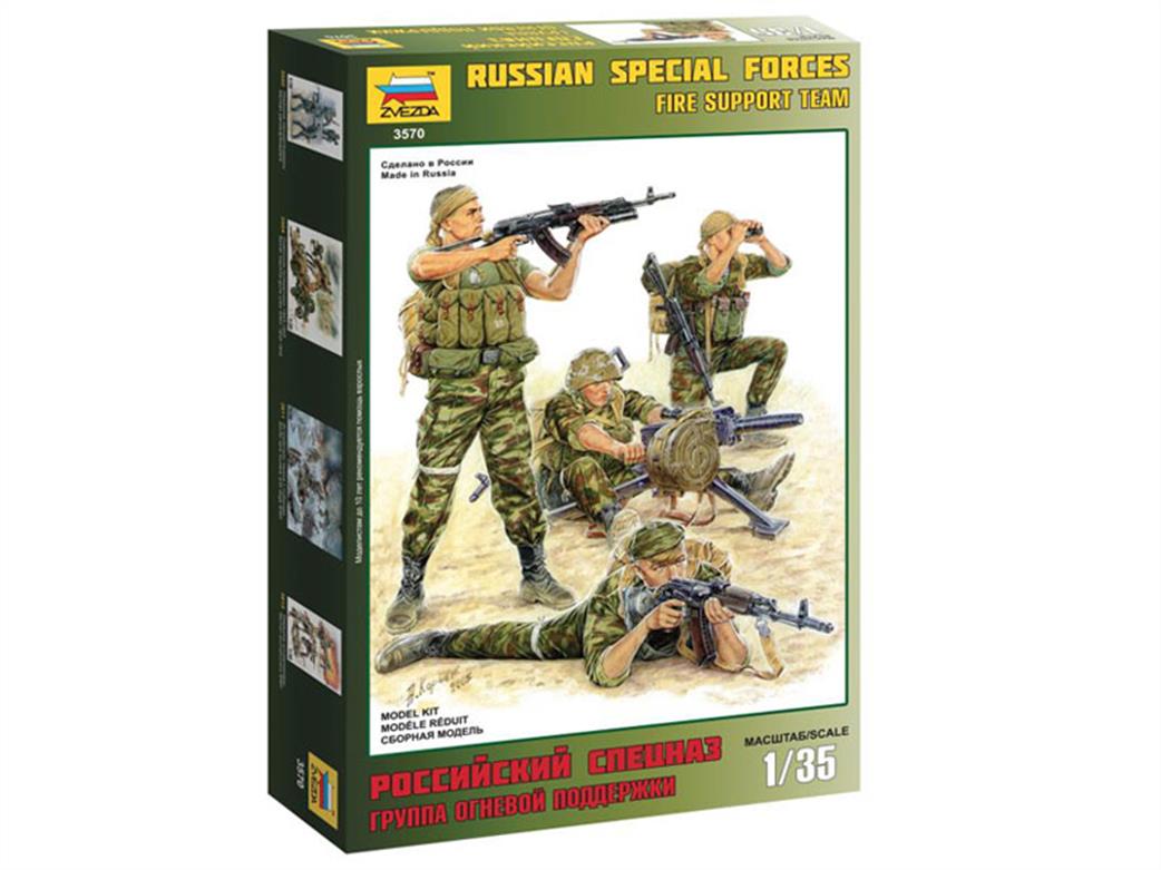 Zvezda 3570 Russian Special Forces Fire Support Team Figure Pack 1/35