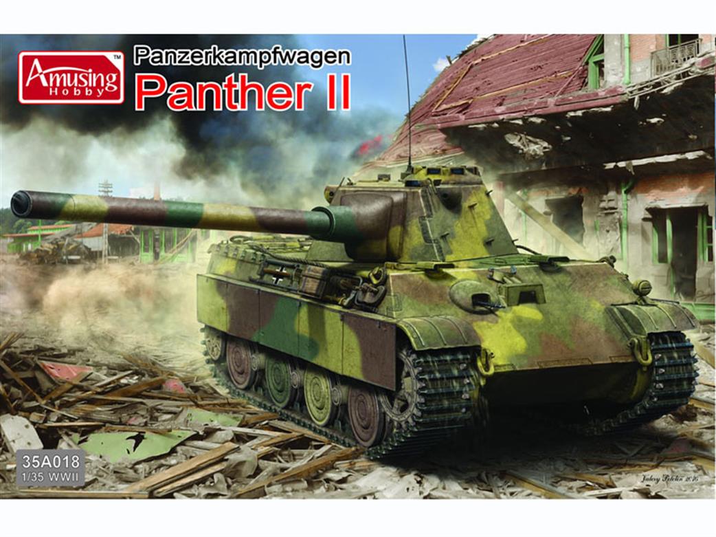 Amusing Hobby 1/35 35A018 Panther II German WW2 Tank Plastic Kit