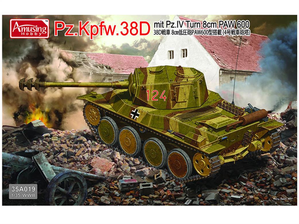 Amusing Hobby 1/35 35A019 Panzer 1V 38D German WW2 Tank Plastic Kit