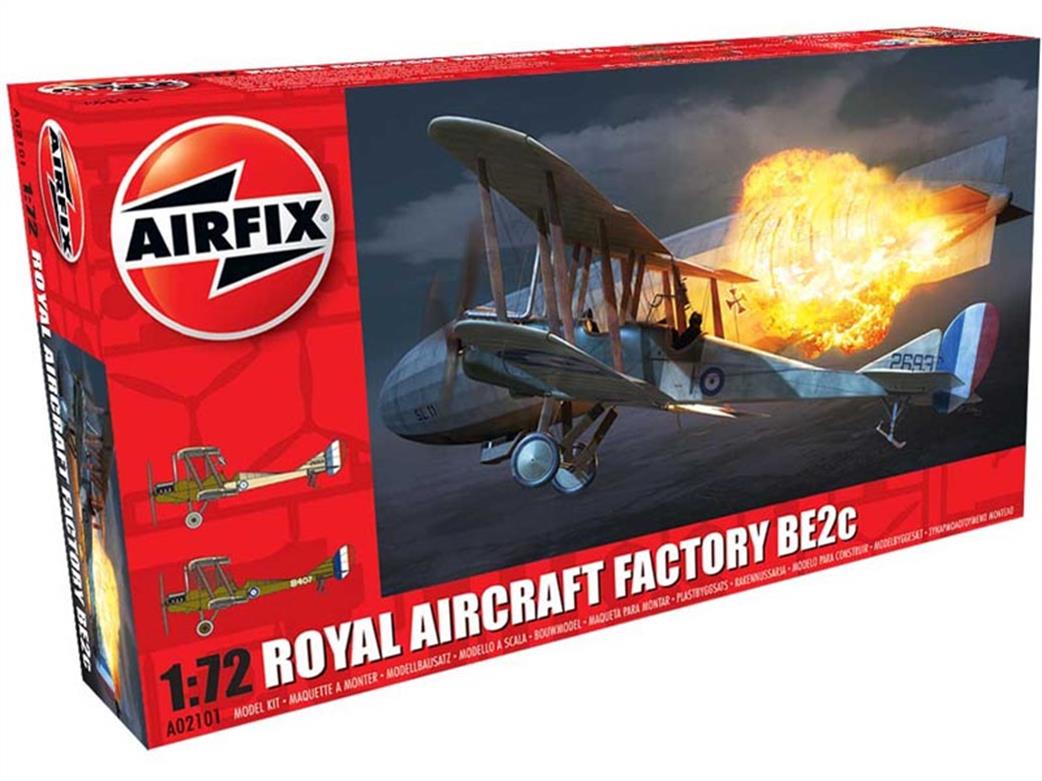 Airfix 1/72 A02101 Royal Aircraft Facility BE2C WW1 Bomber