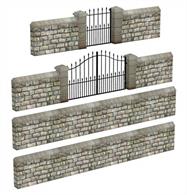 Scenecraft 44-555 00 Gauge Stone Walls and Gates - VariousLenth of Wall 100mm,  Small Walling 30mm