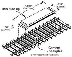Kadee KDE322 OO/HO Low-Profile Uncoupling Magnets Pack of 2These low-profile magnets are designed to fit better with track using code 83 and code 75 rail. The height of the magnet has been reduced, keeping the height above rail level similar to that achieved with a standard magnet in code 100 track.When the couplers are slackened the knuckles will open allowing the couplers to be parted. Then the Kadee magic comes into play, as the couplers will go into a coupling delay position, a tongue fitted to each each coupler prevents the knuckels from re-engagingÂ andÂ the train can beÂ propelled clear of the magnet. Only when the train is finally separated do the knucklesÂ re-centre ready for coupling again.