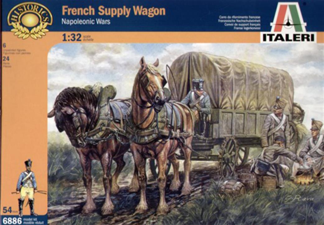 Italeri 1/32 6886 French Supply Wagon Napoleonic Wars Figure Set