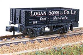 Model of Logan, Sons &amp; company 5 plank open coal wagon number 564.