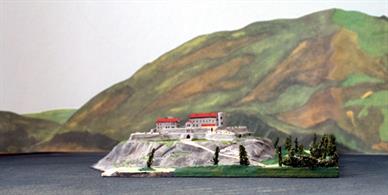 A scenic accessory for 1/1250 scale. The model comprises the star fort and the mound on which it stands. A larger model (CL-L04) with extra landscape and trees is also available to special order at extra cost.