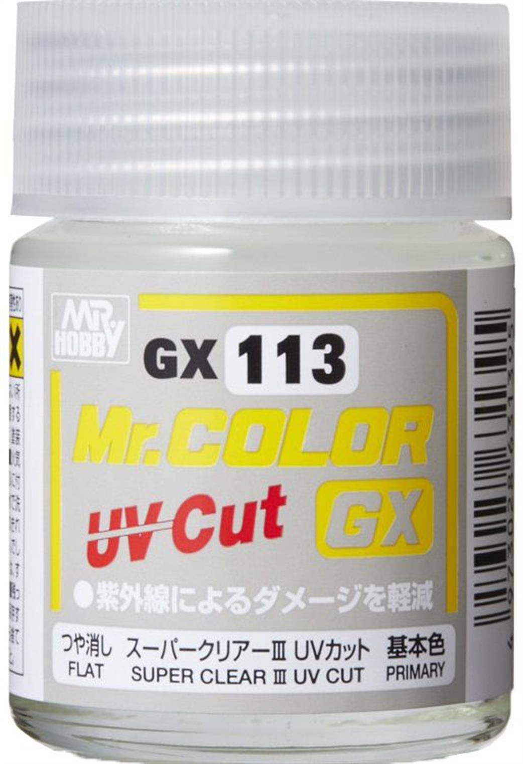 Gunze Sangyo  GX113 113 Super Clear 111 UV Cut Flat 18ml Bottle