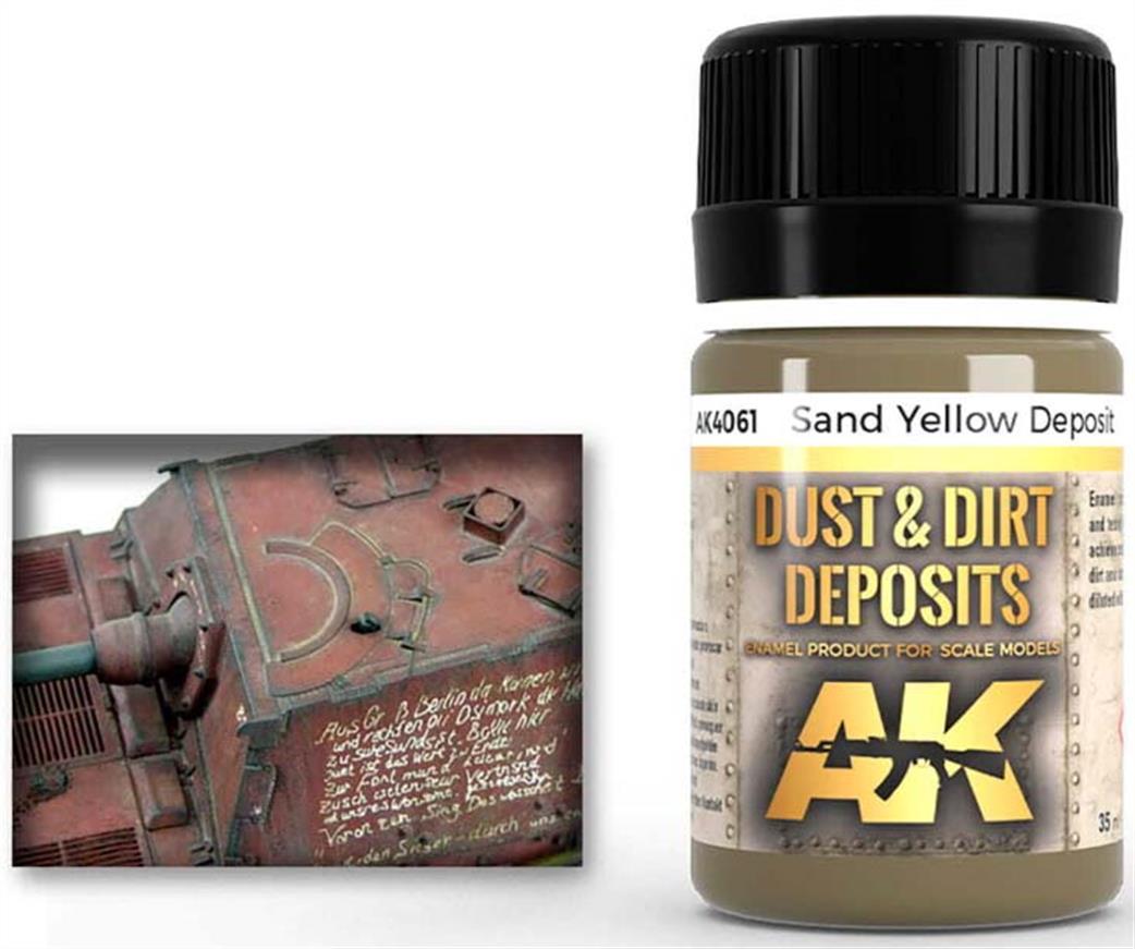 AK Interactive AK4061 Sand Yellow Dust/Dirt Deposits 35ml Bottle Weathering Wash
