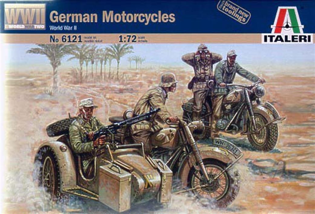 Italeri 1/72 6121 WW2 German Motorcycles