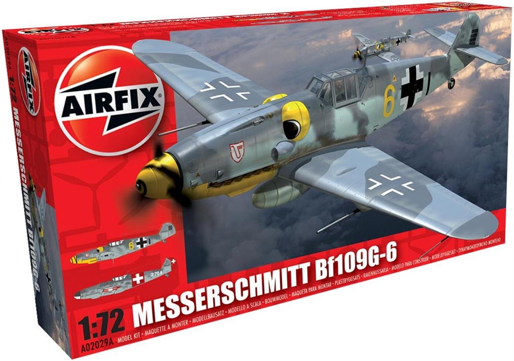Airfix 1/72 A02029A Messerschmitt Bf109G-6 WW2 Fighter Kit