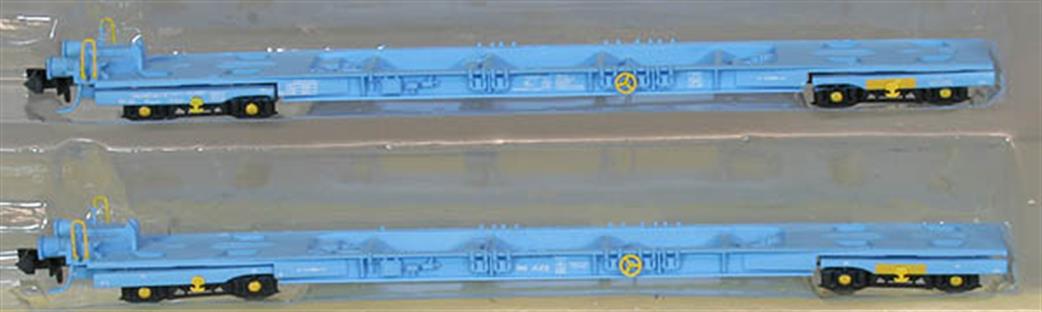 Dapol N 2F-053-006 Megafret Wagon Set 3368 490 9 460-0 Weathered