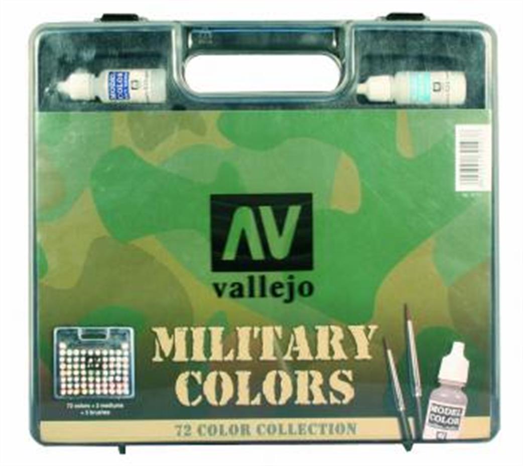 Vallejo  70173 Military Paint Set 72 Colours With Carry Case