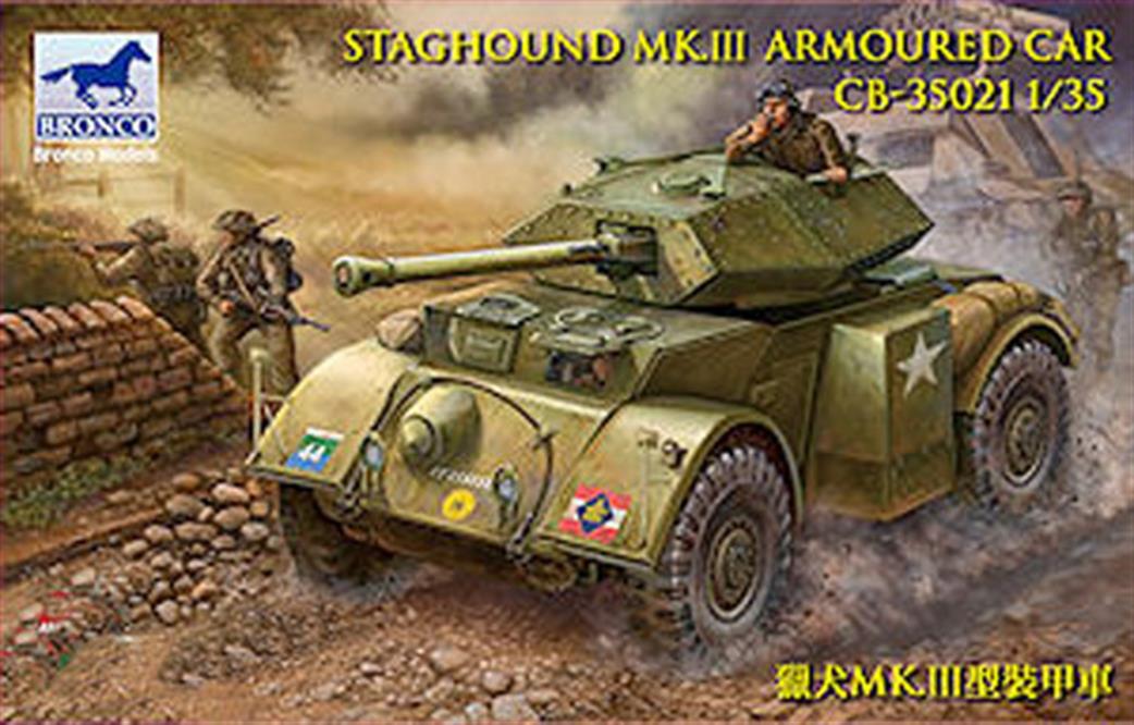 Bronco Models 1/35 CB-35021 British WW2 Mk3 Staghound Armoured Car Kit