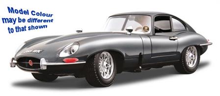 Burago 1/18 Jaguar E Type Coupe Car Model (Assorted Colours) 12044Currently available in metalic silver-blue.