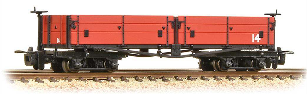 Bachmann OO9 393-053 Welsh Highland Railway ex-WD Type D Bogie Open Wagon WHR Red