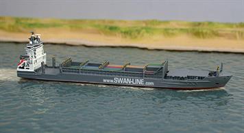 Baltic Swan, a 1/1250 scale metal model of a Sietas, feeder container ship.