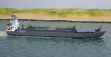 A 1/1250 metal model of Alana, a Sietas ship. A variation on the feeder container ship theme by Rhenania Junior.