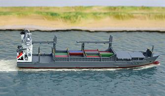 A 1/1250 scale metal model of Analena, a "Sietas" feeder container ship. Compare this model with that of her sister ship Alana.